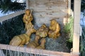 Beautiful wooden statues christmas decoration