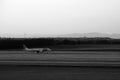 Ruzyne, Czech republic - August 16, 2018: Air Portugal aeroplanes landing at Vaclav Havel airport in Prague during summer holiday