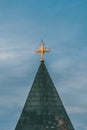 Cross on top of church