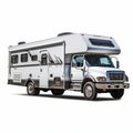 Iconic American Rv Delivery Truck On White Background