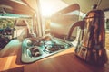 RV Camper Van Stove Royalty Free Stock Photo