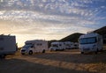 RV Campers on the beach