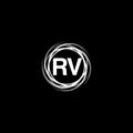 rv circle Unique abstract geometric logo design