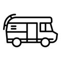 Rv motorhome icon, outline style