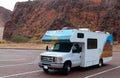 RV motorhome parked while roadtripping in Arizona