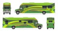 RV vector template. Vehicle branding mock up side, front, back view Royalty Free Stock Photo