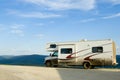 RV on the road Royalty Free Stock Photo