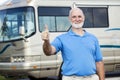 RV Senior Man - Thumbs Up Royalty Free Stock Photo