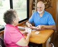 RV Seniors - Card Game Royalty Free Stock Photo