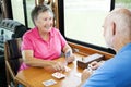 RV Seniors - Game of Cards Royalty Free Stock Photo