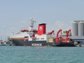 RV Sonne Wilhelmshaven SCIENCE German deep oceanresearch vessel at Port-Louis harbour, Mauritius