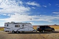 RV Trailer Journey Royalty Free Stock Photo