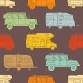 Rv Travel Pattern Background Royalty Free Stock Photo