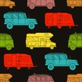 Rv Travel Pattern Background Royalty Free Stock Photo