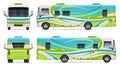 RV vector template. Vehicle branding mock up side, front, back, top view Royalty Free Stock Photo