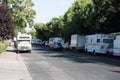 RV used as homes in Mountain View, California