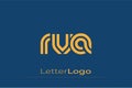 RVA Creative Unique Modern Letter Logo Design. Elegant Monogram Logo Design with Decorative Elements and Typography Royalty Free Stock Photo