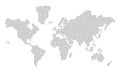 World map dotted style Ã¢â¬â All continents on grey dots Ã¢â¬â Abstract vector Royalty Free Stock Photo