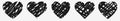 Set of hand drawn black hearts filled icon Ã¢â¬â Isolated symbol shapes