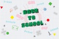 Back to school colorful typographic sale design