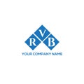 RVB letter logo design on white background. RVB creative initials letter logo concept. RVB letter design Royalty Free Stock Photo