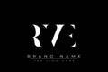 RVE abstract letter logo design Royalty Free Stock Photo