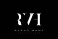 RVH abstract letter logo design Royalty Free Stock Photo