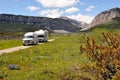 RVs in wilderness Royalty Free Stock Photo