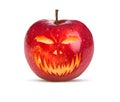 RW halloween apple on a white background