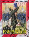 Abraham Lincoln printed by Rwanda