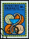 RWANDA - CIRCA 1975: A stamp printed in Rwanda shows Medicine, the Faculties, circa 1975.