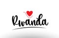 Rwanda country text typography logo icon design