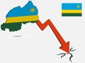 Rwanda economic crisis vector illustration Eps 10 Royalty Free Stock Photo