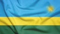 Rwanda flag with fabric texture