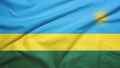 Rwanda flag with fabric texture