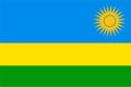 Rwanda flag vector.Illustration of Rwanda flag