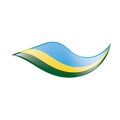 Rwanda flag, vector illustration Royalty Free Stock Photo