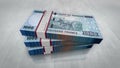 Rwanda francs money banknote pile packs