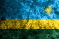 Rwanda grunge flag on old dirty wall