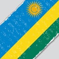 Rwanda grunge flag. Vector illustration.