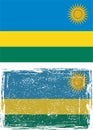 Rwanda grunge flag. Vector illustration