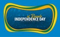 Rwanda. Independence day greeting card. Paper cut style.