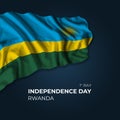Rwanda independence day greetings card