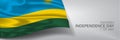 Rwanda independence day vector banner, greeting card.