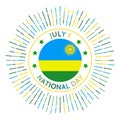 Rwanda national day badge.