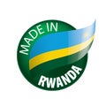 Rwanda flag, vector illustration on a white background Royalty Free Stock Photo
