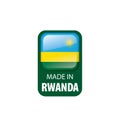 Rwanda flag, vector illustration on a white background Royalty Free Stock Photo