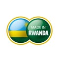 Rwanda flag, vector illustration on a white background Royalty Free Stock Photo