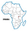 Rwanda Africa Map