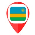 Rwanda pin marker location country Royalty Free Stock Photo